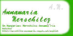 annamaria merschilcz business card